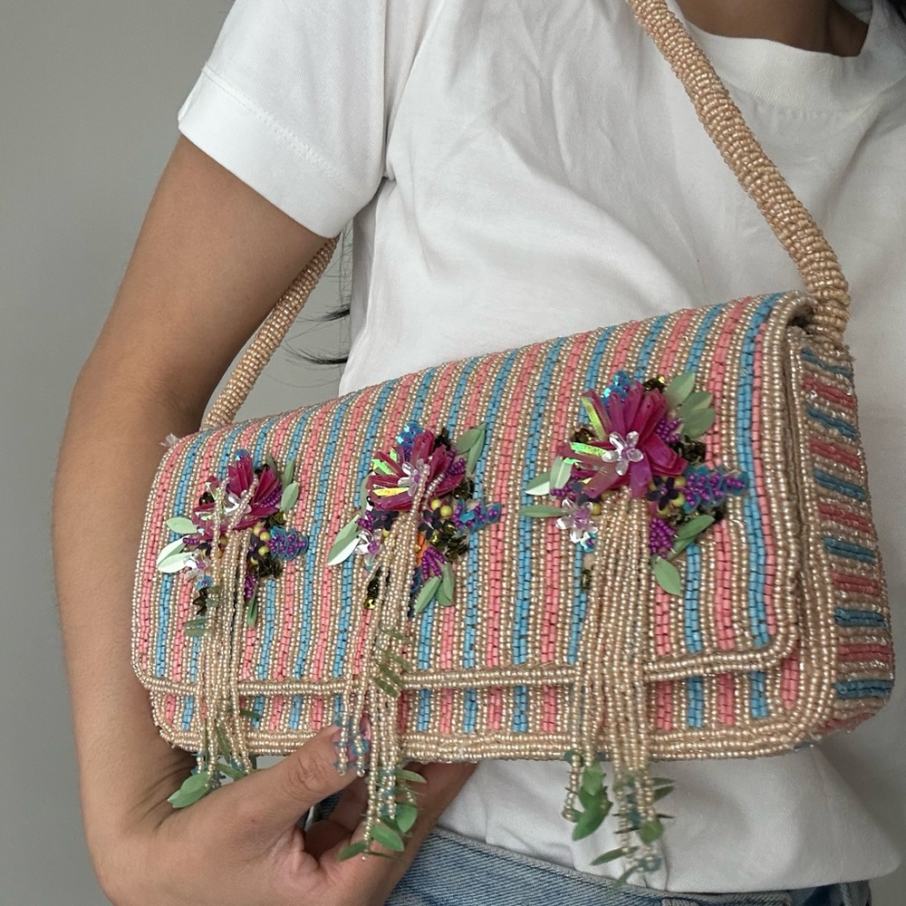 Made in India Colorful Beaded Women's Bag